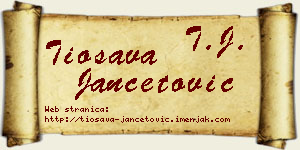 Tiosava Jančetović vizit kartica